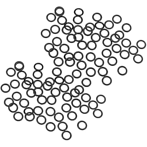 Othmro Fluorine Rubber O-Rings 10mm OD 8mm ID 1mm Width, Sealing Gasket, Black,Pack of 10 Cover