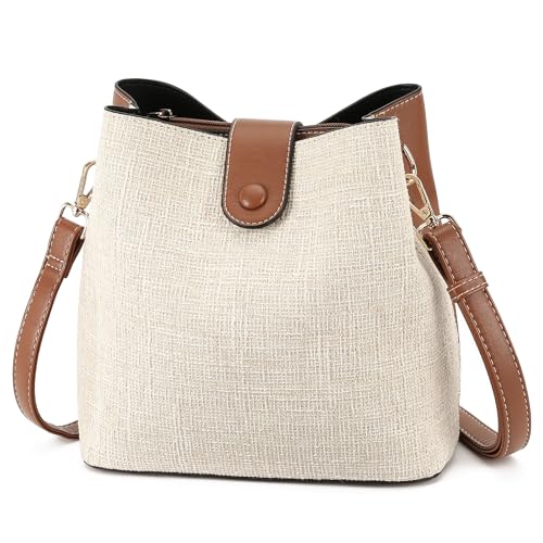 GAEKEAO Crossbody Bag Purses for Women Fabric Bucket Bag Satchel Trendy Handbags with Adjustable Shoulder Strap