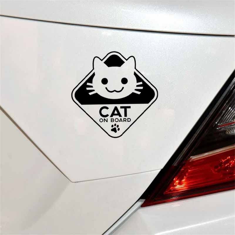 GADGETS WRAP Vinyl Wall Decal Sticker Funny Vinyl Sticker Car Decal CAT ON Board-image-34