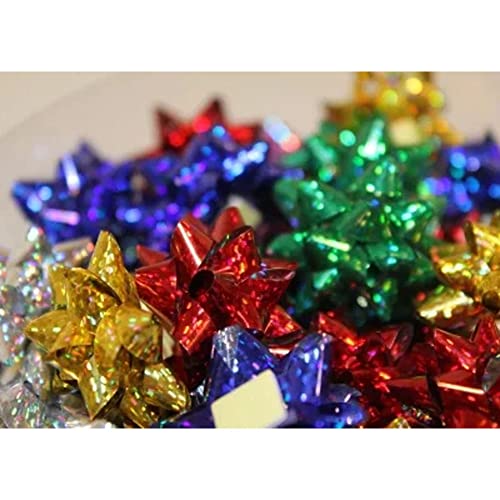 Jonami 100x Geschenkschleifen Selbstklebend Kleine Dekoschleifen - Fertigschleife für Weihnachten, Geburtstag und Hochzeit, Ø 5 cm, Bunt