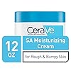 CeraVe-SA-Cream-12-Ounce-Renewing-Salicylic-Acid-Body-Cream-for-Rough-and-Bumpy-Skin-Fragrance-Free CeraVe Moisturizing Cream with Salicylic Acid | Exfoliating Body Cream with Lactic Acid, Hyaluronic Acid, Niacinamide, and Ceramides | Fragrance Free & Allergy Tested | 12 Ounce