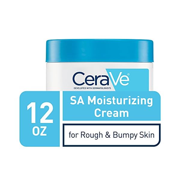 CeraVe-SA-Cream-12-Ounce-Renewing-Salicylic-Acid-Body-Cream-for-Rough-and-Bumpy-Skin-Fragrance-Free CeraVe Moisturizing Cream with Salicylic Acid | Exfoliating Body Cream with Lactic Acid, Hyaluronic Acid, Niacinamide, and Ceramides | Fragrance Free & Allergy Tested | 12 Ounce