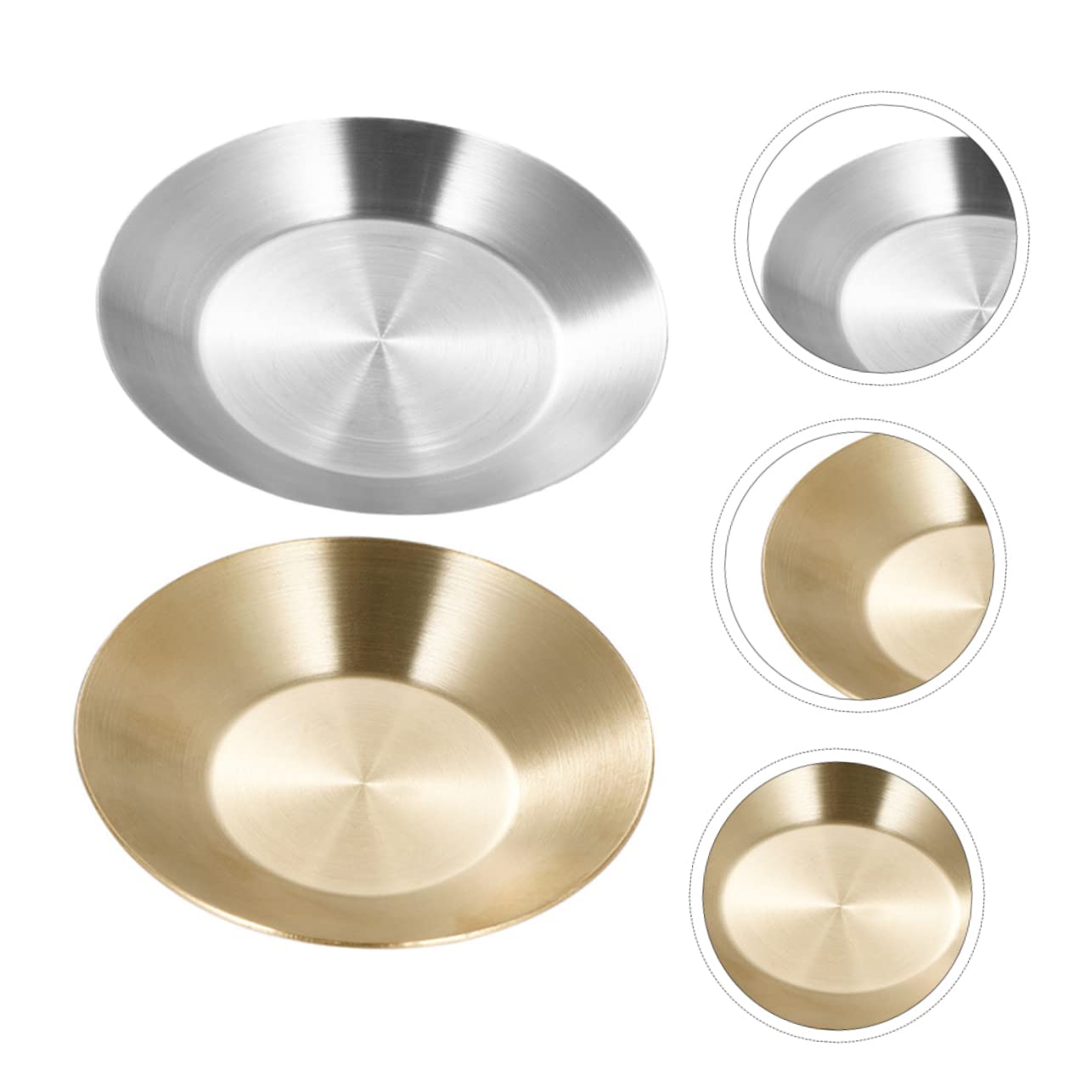 OFFSCH 2pcs Side Dish Bowls Sauce Dishes for Serving Appetizers Rustproof Kitchen Parties and Gatherings