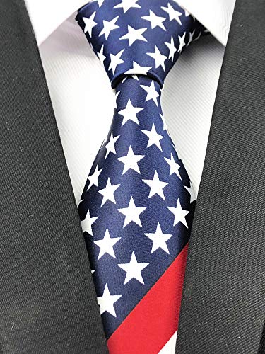 Image of Elfeves Men's Modern Striped Patterned Formal Ties College Daily Woven Neckties