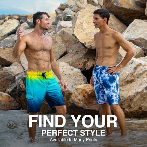 Image of Kanu Surf Men's Big Viper Extended Size Stripe Swim Trunk