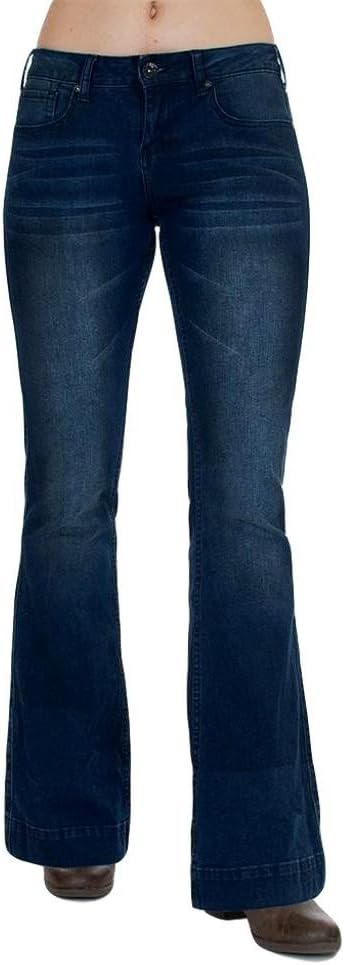 Women's Dark Wash Just Trousers - Jtuftr