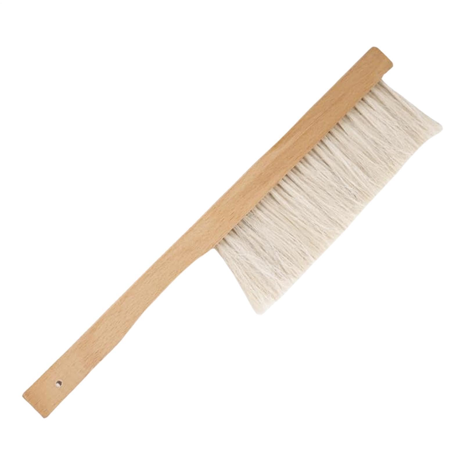 Brosse d'apiculture | 40 x 7,6 x 1 cm | Outil de Nettoyage de Ruche avec poignée en Bois Naturel en CRIN de Cheval pour Hommes, Femmes, débutants