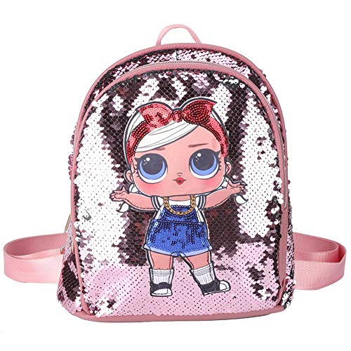 Preisvergleich Produktbild Kinder Rucksack, Mode Meerjungfrau Pailletten Schultasche Kinder Gelegenheit Reisen Daypack für Grundschüler Mädchen Frauen Geburtstag geschenke(Rosa)