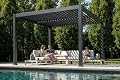 Patio Kingdom 10' x 13' Louvered Pergola Outdoor Aluminum Pergola Kit with Adjustable Roof, All-Weather Metal Gazebo with Drainage System for Patio, Deck, Garden and Backyard Shade, Gray