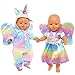 Miunana 2 Ropas para Muñecas Bebés De 14 A 16 Pulgadas (36 CM A 42 CM) (No Incluye muñeca)