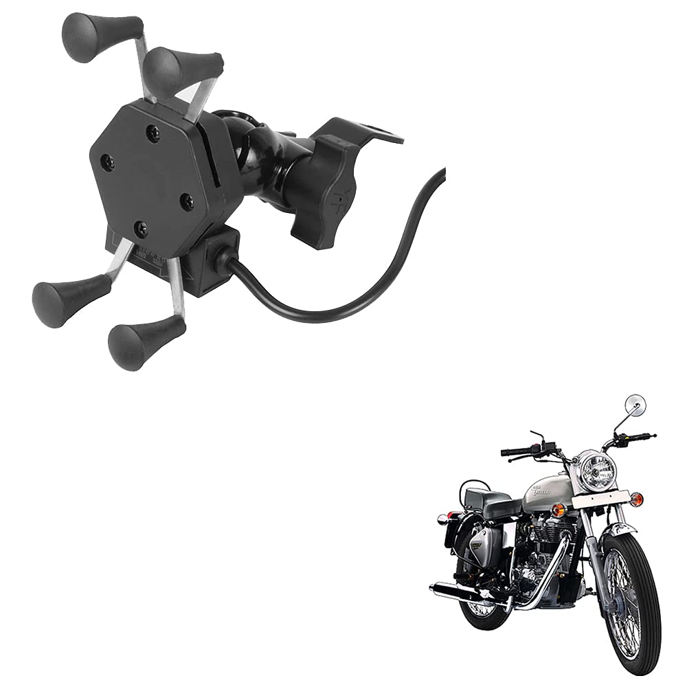 Auto Pearl -Waterproof Motorcycle Bikes Bicycle Handlebar Mount Holder Case(Upto 5.5 inches) for Cell Phone - Royal Enfield Bullet Twin Spark-picture-22