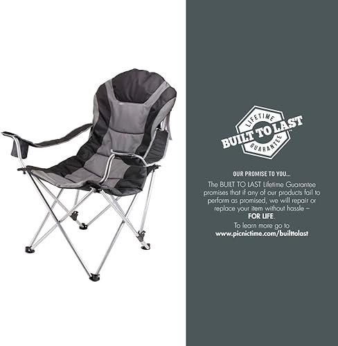 Miniatura 7 de NCAA reclinable silla de campamento, negro
