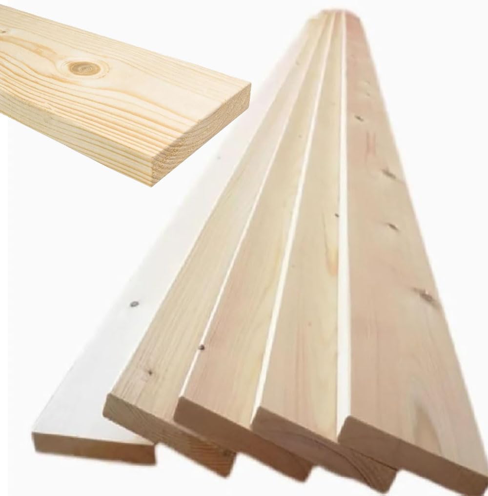 Replacement Bed Slats Individual Wooden Flat Pine Bed Slats โ Replacement Bed Slats (12, 4ft6 Double = 136.5cm)