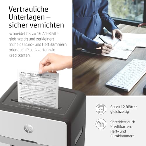 HP OneShred 16MC destructeur de documents micro coupe 16 feuilles