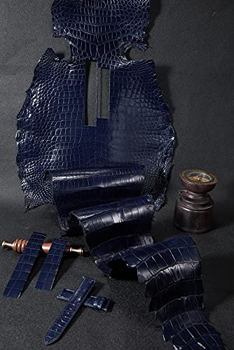 Binlun Crocodile Leather Watch Strap With 3 Colors Buckle Set For Men Women 18/19/20/21/22/24Mm Alligator Leather Watch Band Quick Release Classic Leather Bands Black Brown Blue Red White #TOP1