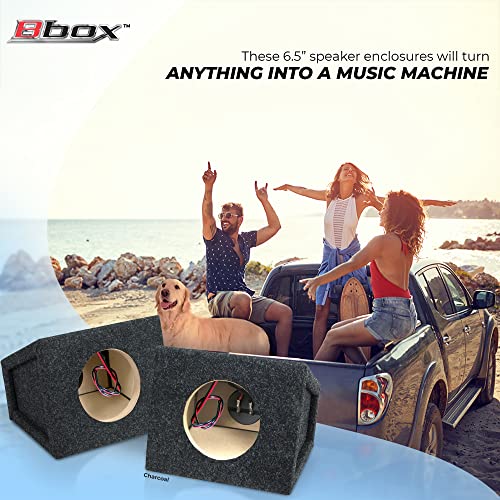 Bbox Pro Audio Tuned 6.5" Speaker Enclosures - Premium Speakers to Enhance Sound and Bass - Nickel Finish Terminals for Car or Truck - 18 Gauge Audio Cables - Speaker Set of 2 (Charcoal) by Atrend - Image 3