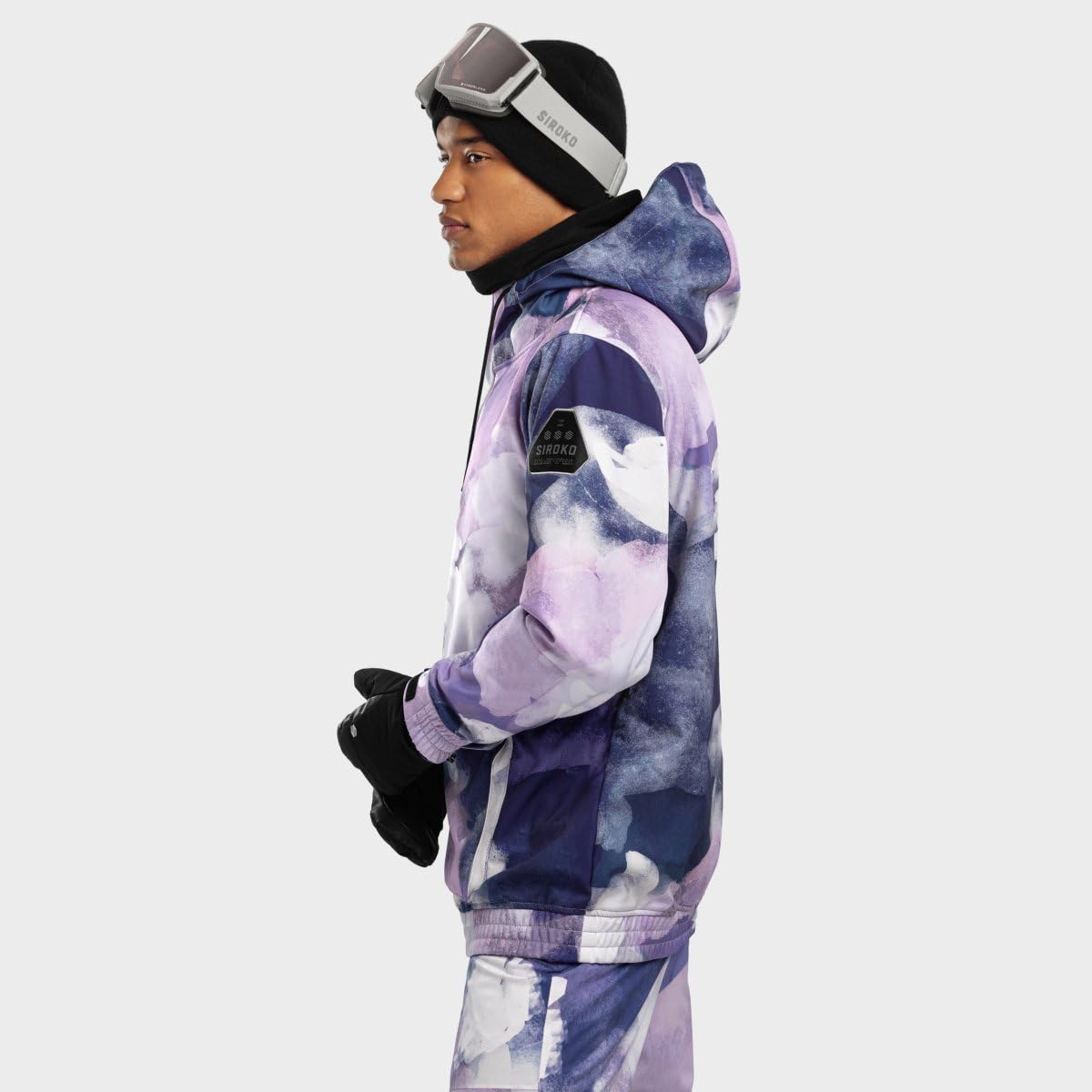 SIROKO - Veste de Snowboard avec Poche Kangourou W3 Cloudmont