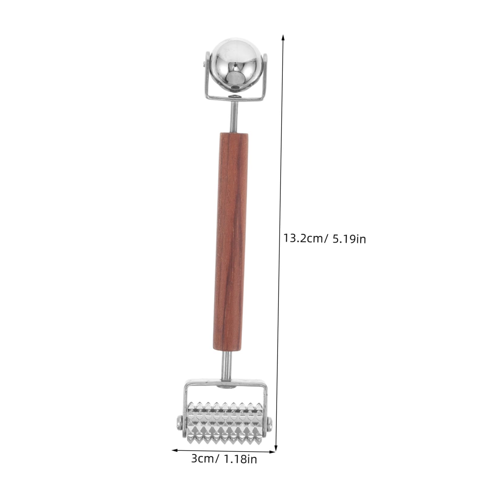 Beavorty Massaggiatore Viso Multifunzione 3d in Legno e Acciaio Inossidabile, Design Dual Ended per Migliorare Assorbimento Skincare e Stimolare la Circolazione, per Cura della Pelle