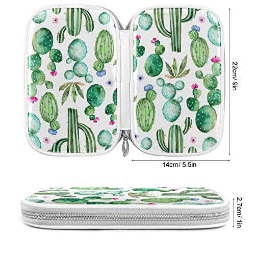 Image of Cactus Succulent Pencil Bag Case Zipper Pencil Holder Organizer Stationary Pen Bag Cosmetic Makeup Bag Pouch Purse for School Office Supplies