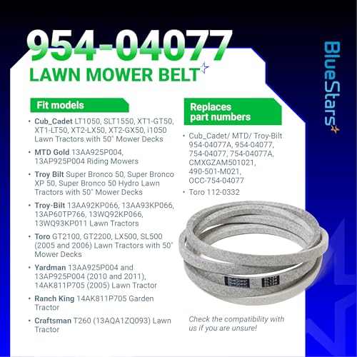 Image of BlueStars 954-04077A Deck Belt | Aramid Cord | 5 /8 inch x 134 inch