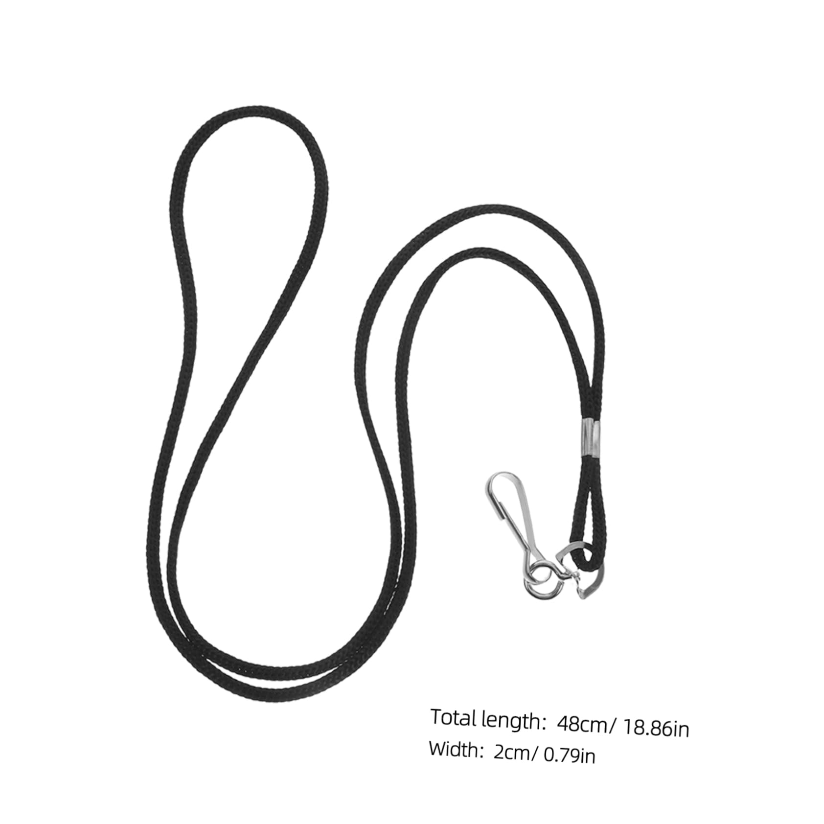 Lurrose 100 Pezzi Cordini Porta Badge da Collo Nero in Poliestere con Clip Rilascio Rapido e Fibbia Staccabile per Carte Id Lavoro e Scuola Professionale