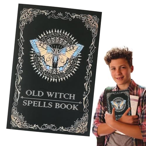 Spells Journal ? Look Aged Paper Writing Classic Design, Themed Decorative Fantasy Record Book, Creative Vintage Style Blank Jou