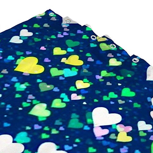 Rideau de douche polyester imperméable anti moisissure avec crochets pour baignoire - 4