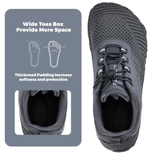 Image of WateLves Barefoot Water Shoes Men Women Wide Toe Box Minimalist Gym Sneakers Zero Drop Walking Shoes for Training Yoga Beach Hiking