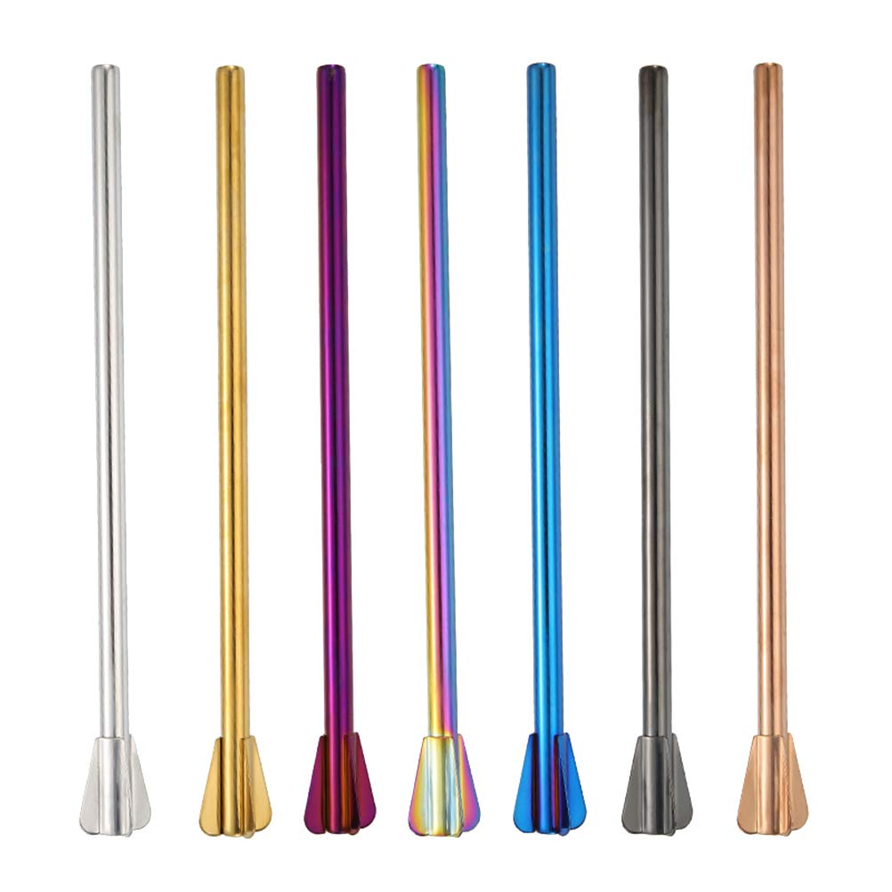 Pailles réutilisables en acier inoxydable pour cocktail et tube durable en métal DOITOOL