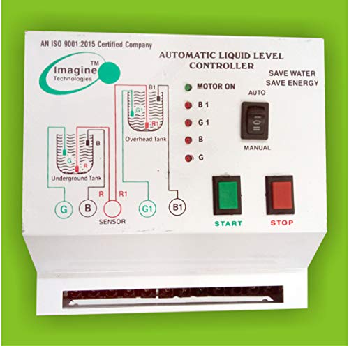 Fully Automatic Water level Controller for Submersible Start and Stop button Type Starter Panel(WHITE,IT184WLC)