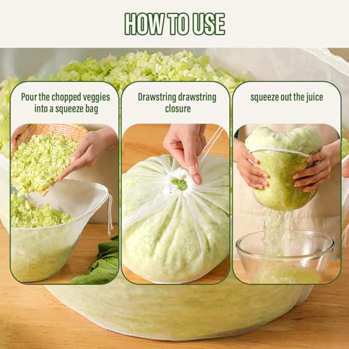 Image of Organic Cotton Cheesecloth Bags，2026 New Reusable Straining Cheese Cloth Bag for Straining, for Filter Nut Milk, Yogurt, Fresh Cheese, Juicing, Coffee, Milk, Butter & Juices (Large 3pcs)