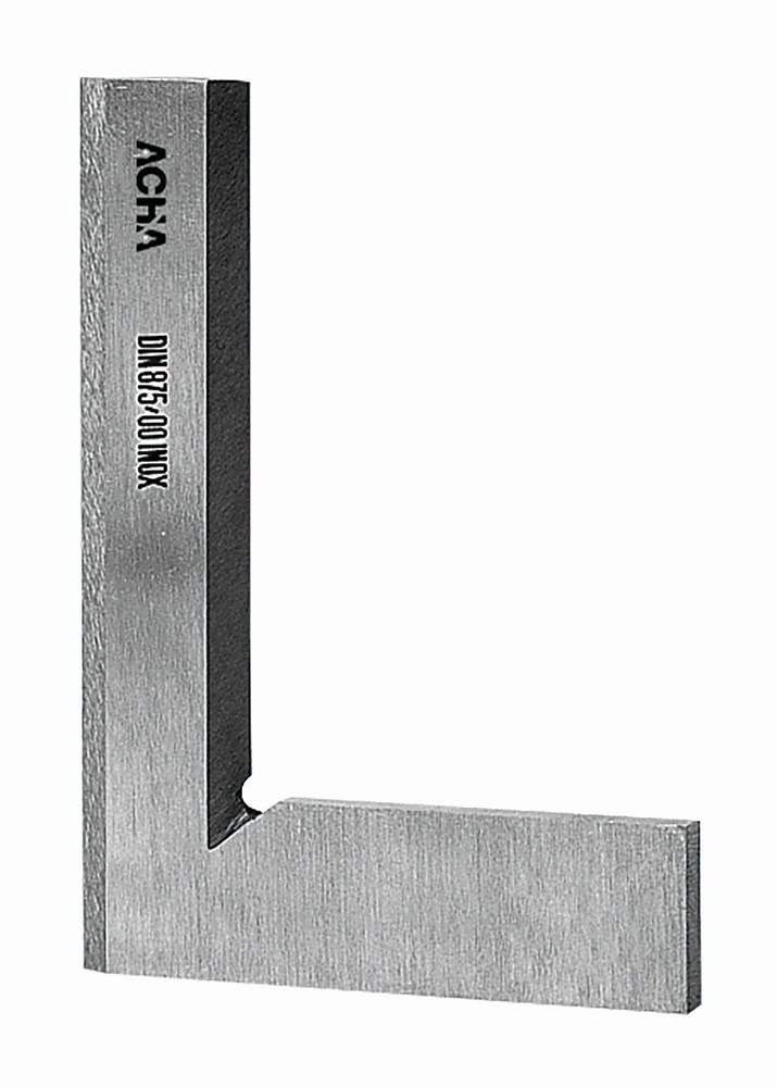 Acha 75 x 50mm - Escuadra Din 875/00 De Acero Inox., Biselada, Templada