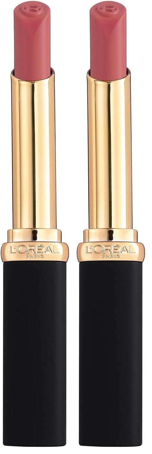 L'Oréal Paris Lippenstift für ein pudrig mattes Finish und 16 Stunden Halt, Color Riche Intense Volume Matte, Farbe: 633 Le Rosy Confident, 1.8 g (Packung mit 2)