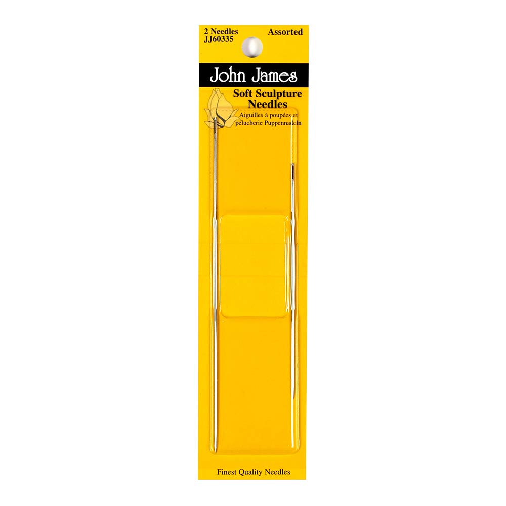 John James Black Soft Sculpture Hand Sewing Needles - Sizes 3"/5" - 2/Pk