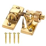 2X Solid Brass Sash Brighton Window Fasteners - Window Frame Twist Locks/Catches