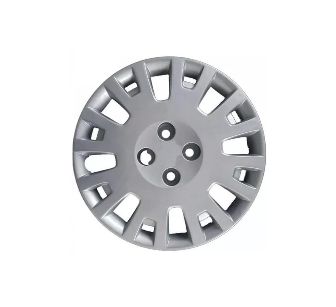RYELDOM Copricerchi 15 Pollici per Fiat Fiorino dal 2008, Set 4 Coppe Ruota in Nylon Flessibile Resistenti, Copricerchi Auto 15", Made in Italy