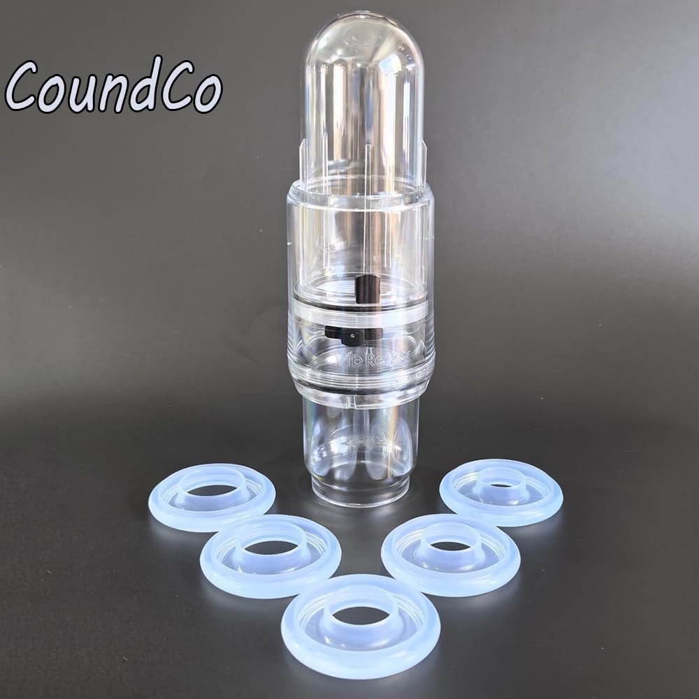 Pompe à Pénis Manuelle avec 5 Anneaux en Silicone – Vakuumpumpe pour Hommes, Stimulation de l’Érection et Allongement