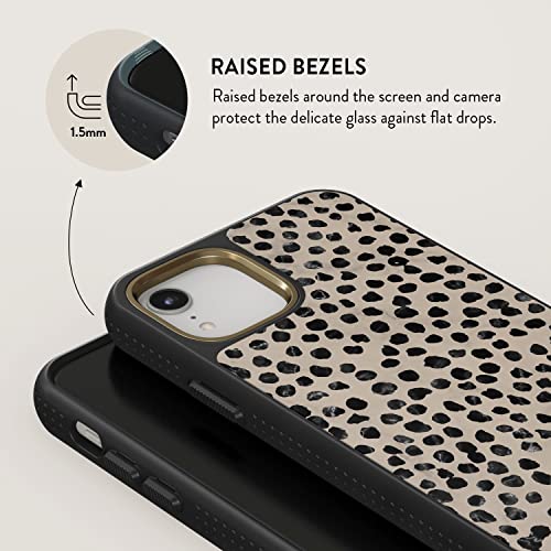 Burga FA_01EL_IPXR_EL-DARK Phone Case Compatible With Iphone Xr - Black Polka Dots Pattern Nude Almond Latte - Cute But Tough With Cloudguard 2-In-1 Defense System - Luxury Iphone Xr Protective Scratch-Resistant Hard Case thumb #3