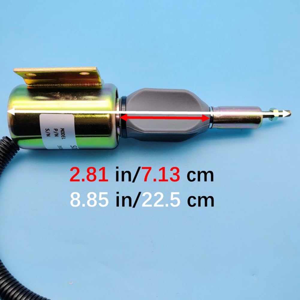 24V Fuel Shut Off Solenoid RE516083 RE502474 3926412 SA-4257-24 for John Deere 1185 2054 2056 2058 2064 2066 9965 120 160LC 200LC 230LC 270LC 670C 672CH 624H 6610 6710 6810 6910 Z1431