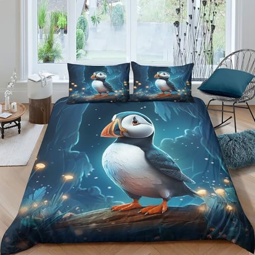 GPLZQXKJNH Juego de funda de edredón de microfibra suave y transpirable con estampado 3D y 2 fundas de almohada para decoración de dormitorio, tamaño individual (135 x 200 cm)