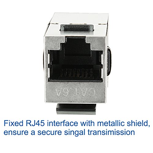 uxcell 8 Packs CAT 6a Keystone Jacks RJ45 Couplers miniatura 4