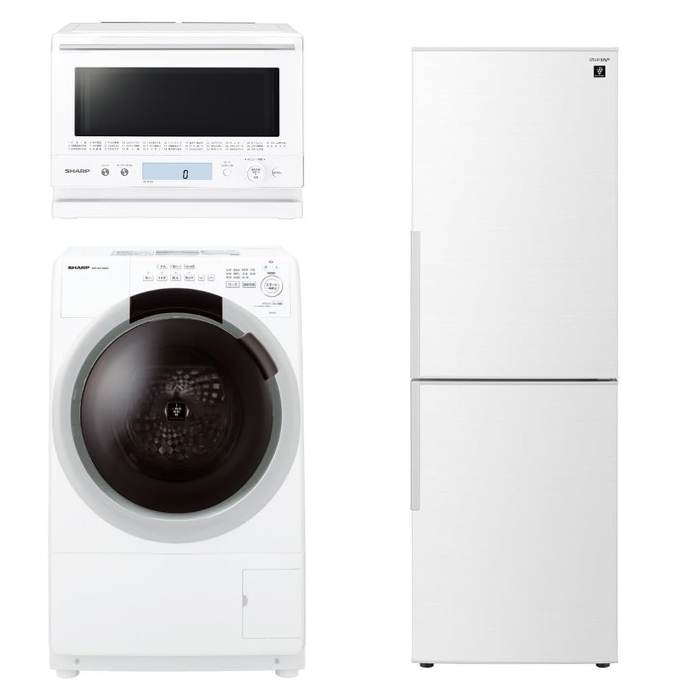 Amazon | 【セット買い】シャープ ドラム式 洗濯乾燥機 洗濯7kg 乾燥