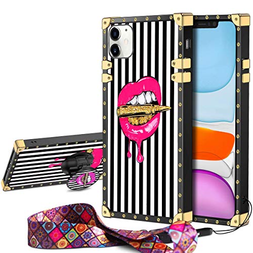 JAKPAK Case for iPhone 11 Case with Kickstand for Girls Women Soft TPU