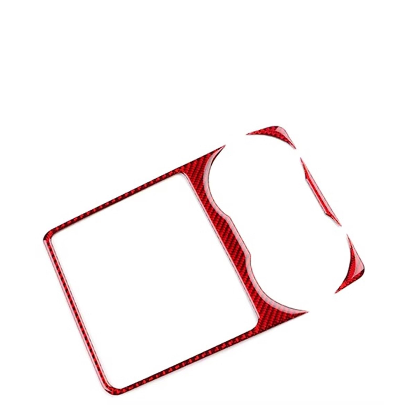 Cover Trim Car Interior for Seat for Leon 2017 2018 2019 Car Water Cup Holder Panel Trim Interior Real Soft Carbon Fiber Sticker Accessories Cover Trim(for LHD RHD Red)