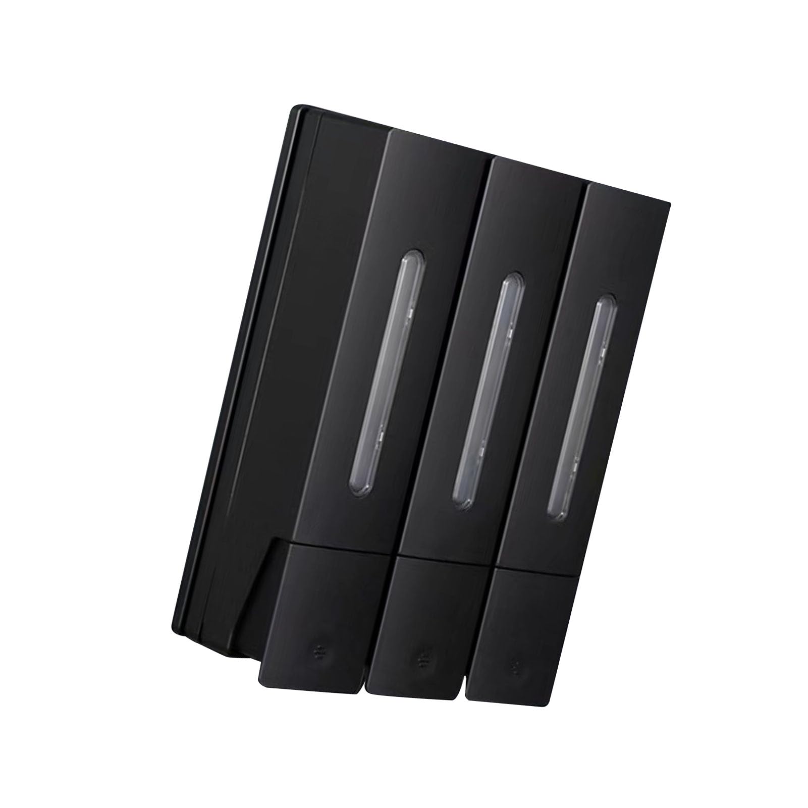 Dispenser per balsamo shampoo a parete 1200ml Dispenser di sapone per doccia a 3 camere per bagno Hotel Dispenser per doccia a parete tripla canna di fucile Dispenser (Nera)