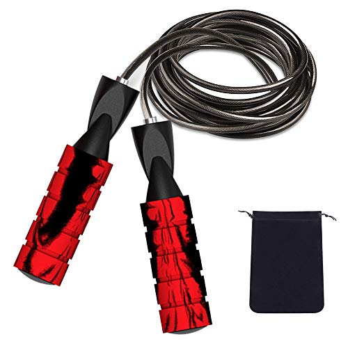 Speed Jump Rope for Fitness - Premium Gym Workout Rope with Adjustable 9-Foot Length, Ideal for Speed Training, Skipping, Boxing, Endurance Training and Fitness