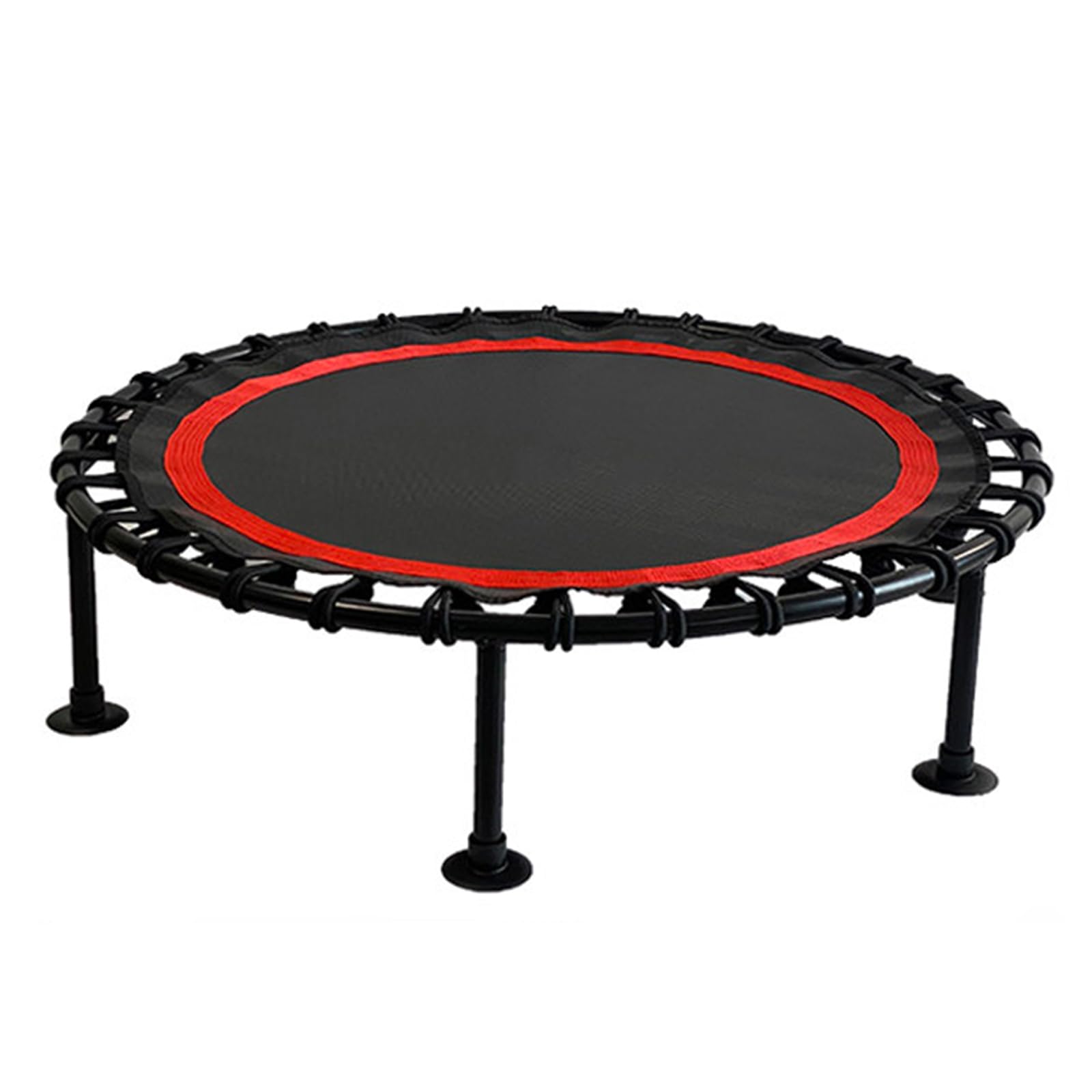 Zuiquity Rebounder Trampoline for Adults, Silent Bungee Cord Rebounder, Exercise Trampoline 550lb Capacity Indoor Outdoor Fitness Trampoline(Color:red)