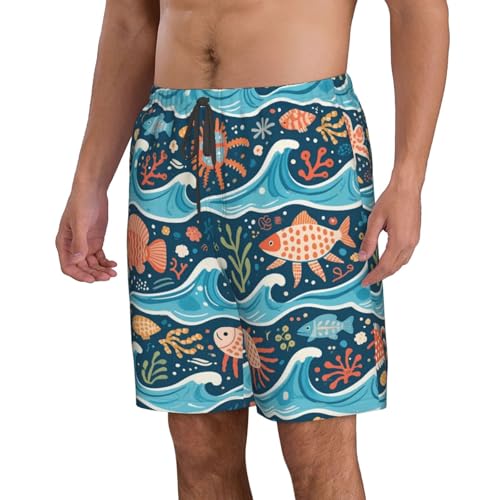 Cute Swimming Trunks for Men Men's Board Shorts Beach Swimsuits2