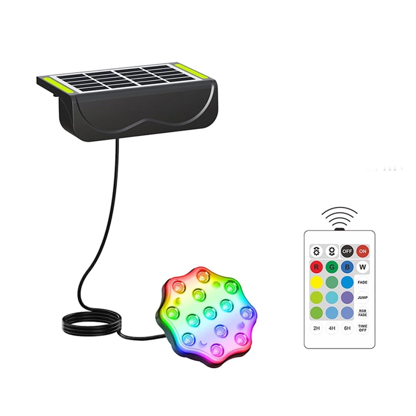 Oświetlenie podwodne basenowe RGB solarne z em IP68, wodoodporne, zanurzalne, do basenów naziemnych i podziemnych