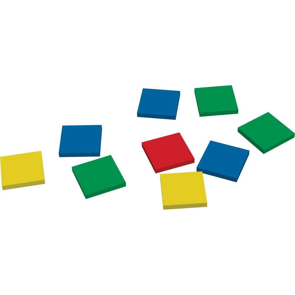 hand2mind Foam Square Color Tiles, Color Sorting, Math Counters for
